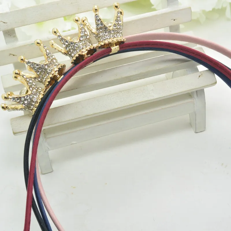 1 PCS Kids Rhinestone 3D Crown Headband Baby Princess Queen Hair Band Children Accessories