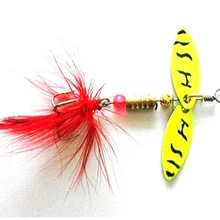 100 шт. счетчик приманки ложку двойной кусок рыболовную приманку жесткий прибалты 4.5 г перо металлический рыболовные снасти воблеры рыбалка pesca