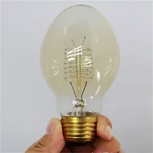 10 шт в упаковке, новая дизайнерская обувь в стиле ретро с BT58 пуля электрическая лампочка эдисона E27 40 W 110 V/220 V деревенская лампа накаливания Эдисона для ресторана/Кофе бар