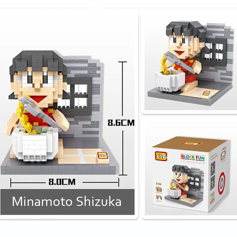 Loz Doraemon Minamoto Shizuka bloques ladrillos educativos niños juguetes Menino Loz Doraemon Minamoto Shizuka bloques ladrillos educativos niños juguetes Menino