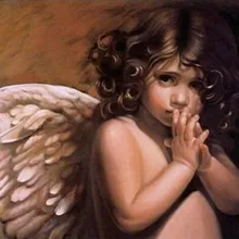 Diy картина ангел ребенок цифровой номер декоративные настенные картины гостиная холст живопись бескаркасные 40X50 см AOP063