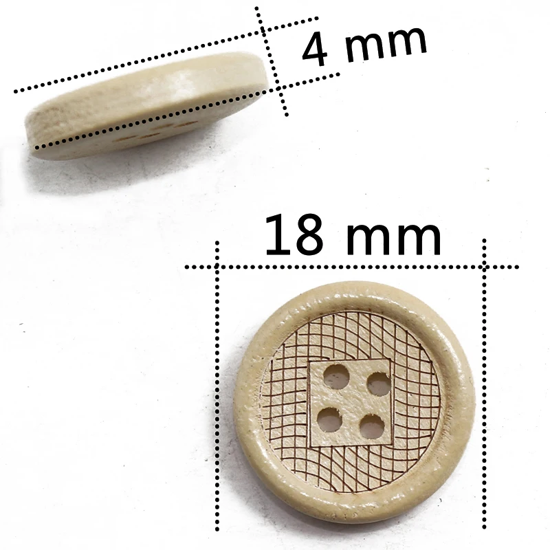 ZIEENE 10 шт-100 шт 18 мм бежевые круглые лазерные квадратные деревянные пуговицы для шитья Скрапбукинг для женской одежды деревянная пуговица ручной работы