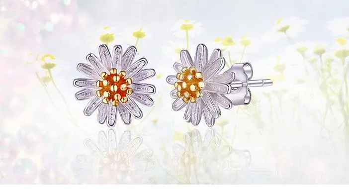 daisy fresh flower earrings (10)