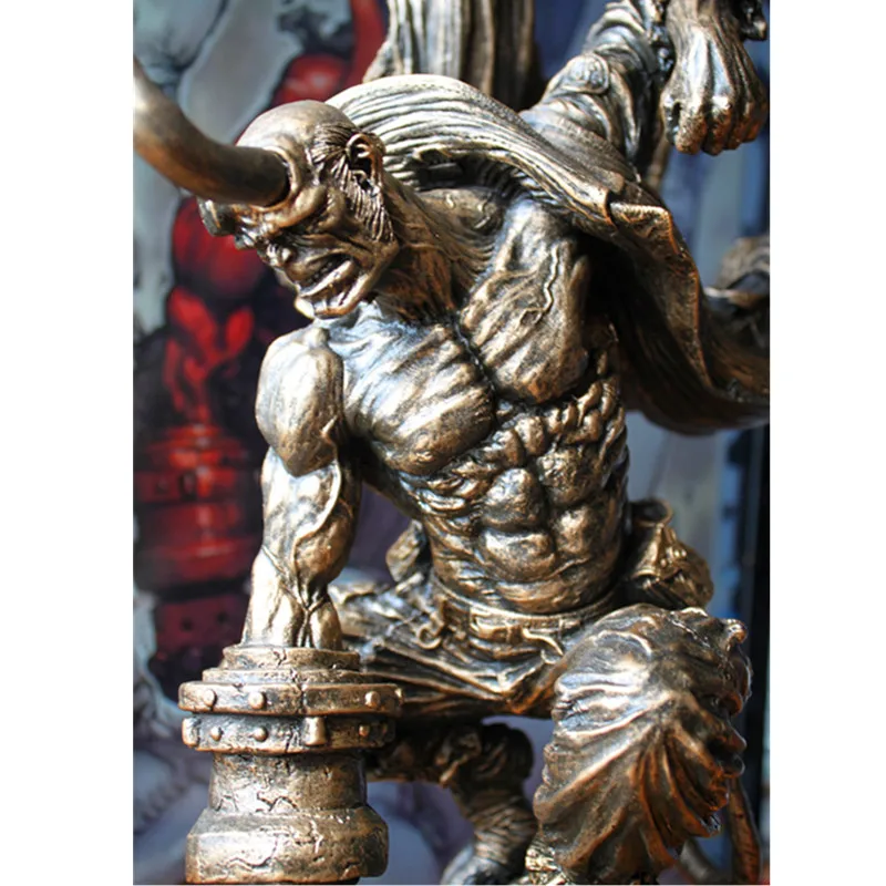 Золотой Hellboy GK статуя специального детектора игрушка предметы мебели резиновая фигурка героя Коллекция Модель игрушки M822 - Цвет: Золотой