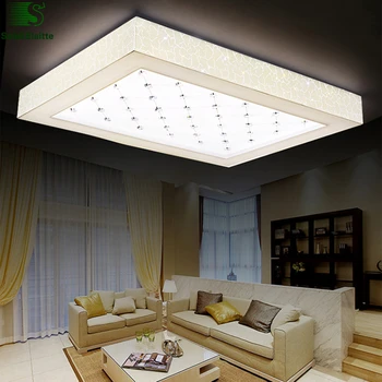 

Nordic Minimalism Square Metal Led Ceiling Lights Lustre Crystal Acrylic Living Room Led Ceiling Lamp Bedroom Led Lighting Light