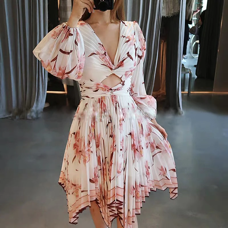 Zomer Jurk Real Zanzea Knielange 2019 Nieuwe Chiffon Jurk Vrouw Print Lantaarn Mouwen Onregelmatige Lange mouwen Vrouwelijke party Zomer Jurk Real Zanzea Knielange 2019 Nieuwe Chiffon Jurk Vrouw Print Lantaarn Mouwen Onregelmatige Lange mouwen Vrouwelijke party