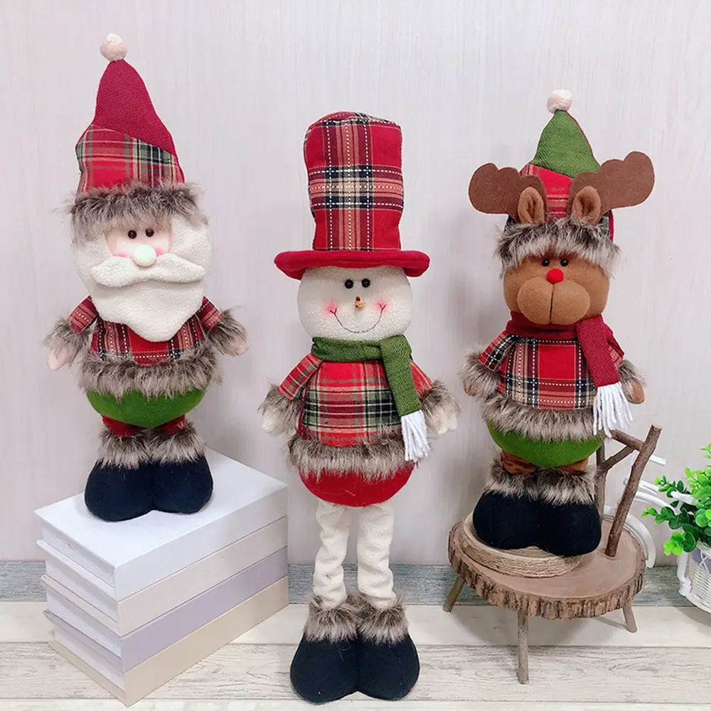 

2018 Merry Christmas Ornaments Christmas Gift Santa Claus Snowman Tree Toy Doll Hang Decorations for home New year hanging decor
