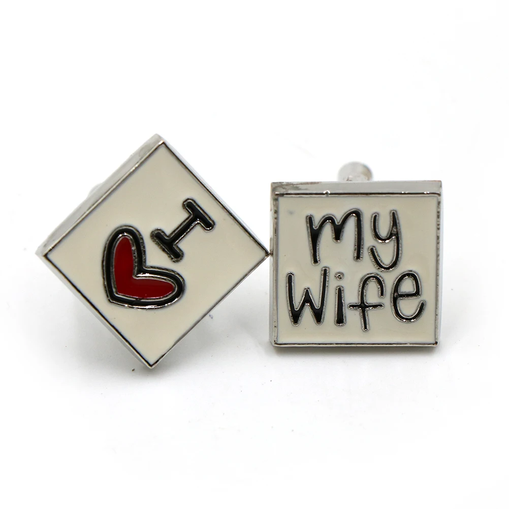 Горячая Распродажа брендовые новые модные Редкие изысканные запонки I Love My Wife