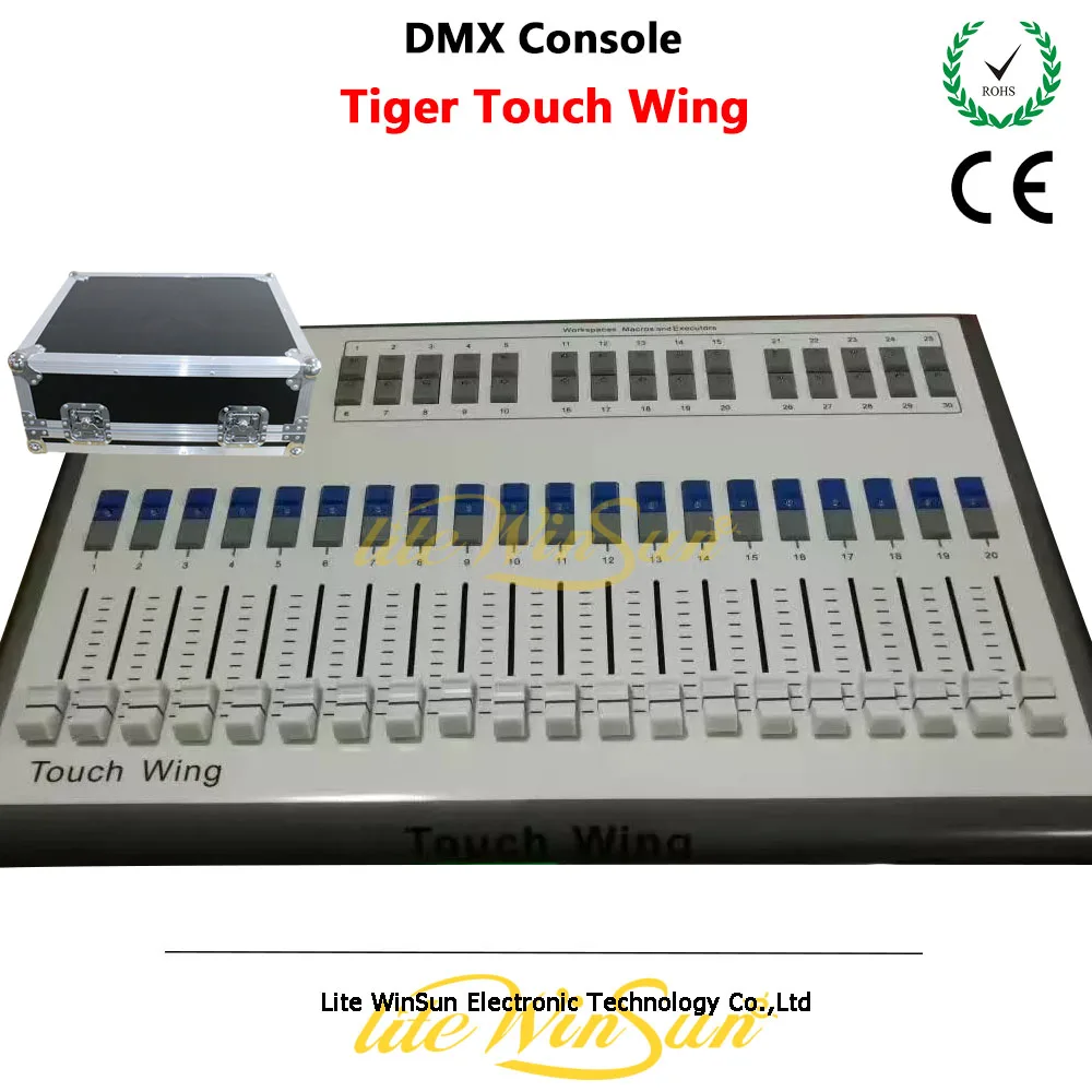 Litewinsune Titan Tiger Touch Wing DMX Console compatible for Titan console with Free Flight Case Litewinsune Titan Tiger Touch Wing DMX Console compatible for Titan console with Free Flight Case