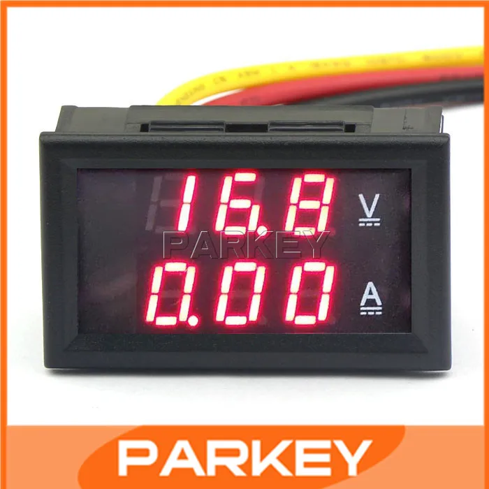 100pcs YB27VA Voltage Ampere Measurer Volt Amps Panel Meter DC4.5 30V