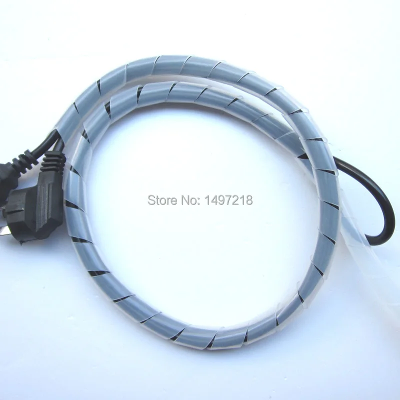 

Freeshipping16mm * 10m length Polyethylene cable and wire cord spiral wrap for cable tidyTube computer Manage Cord Cable Sleeves