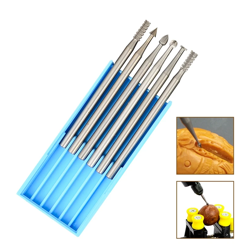 

Abrasive Tool 6 Pieces 2.35Mm Diameter Drill Bit For Rotary Tool Mini Knife For Olive Core, Beads, Wood Power Tools
