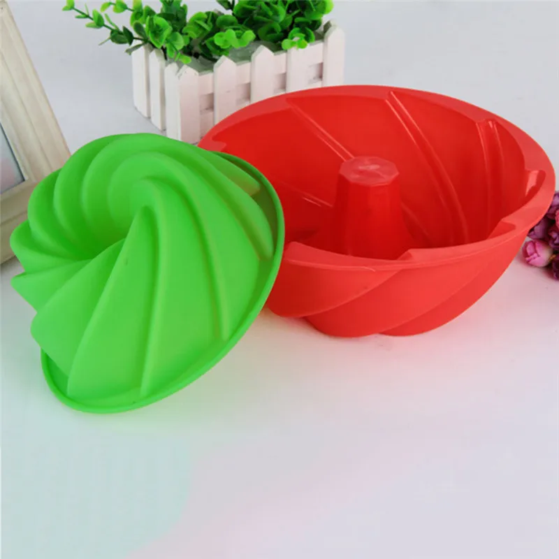 Spiral Shape Silicone Pancake Mold Cup Cake Mold Bakeware Mould DIY