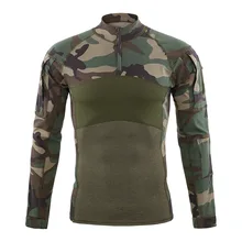 Военная форма Для мужчин тактическая рубашка боевой десантный Тактический топ с камуфляжным принтом армейские футболки для мужчин, для улицы обучение действиям в джунглях одежда