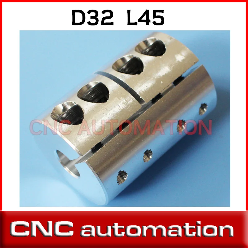 

1pc wheel Connector rigid solid Shaft Couplings Hex Screws Motor Aluminum Alloy Coupler D32 L45 6.35/8/10/12/12.7/14mm
