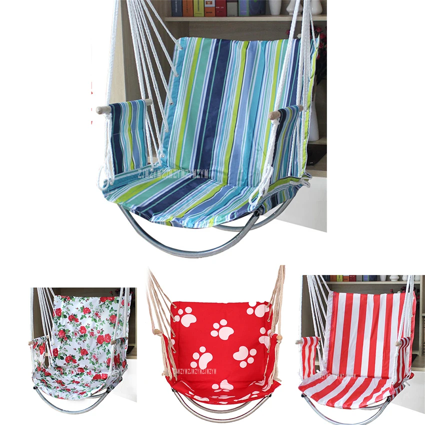 

Fashion 8 Color Oxford Deluxe Hammock Garden Dormitory Bedroom Indoor Hanging Chair For Child Adult Swinging Single Safety Chair