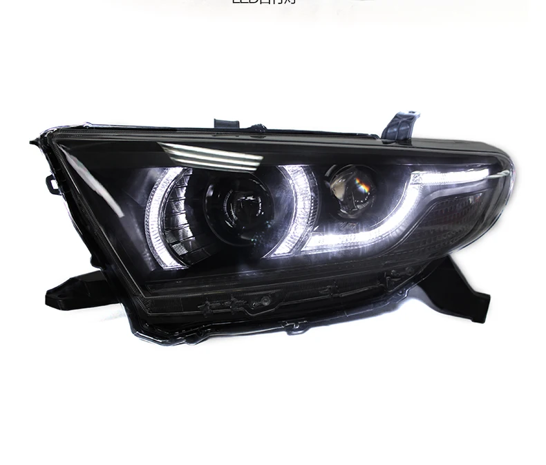 AKD автомобильный Стайлинг для фары Toyota Highlander 2012 Highlander светодиодный DRL Hid головной фонарь Angel Eye Bi Xenon аксессуары