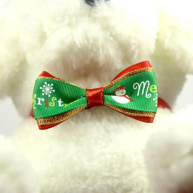 10 видов стилей, рождественские товары для домашних животных, собаки, кошки, год, рождественские галстуки, галстуки, Санта-дерево, галстук-бабочка для домашних питомцев, ошейник, блестящие стразы - Цвет: 01