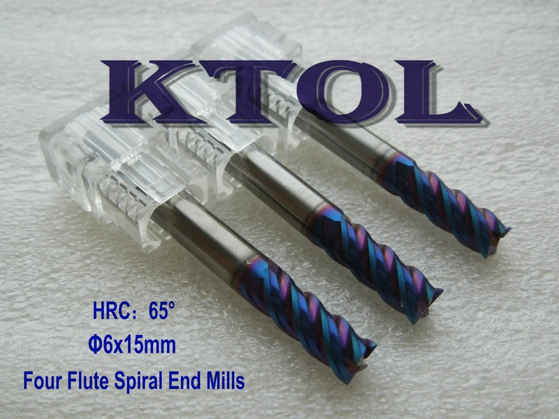 

6x15MM HRC65 Coated Super Carbide CNC Router Bits,4 Flute Stainless Steel End Mill Cutter,Steel Cut Milling Tools for CNC Router