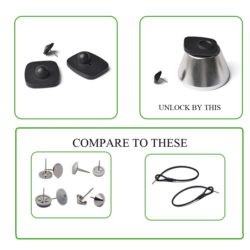 10 шт EAS Анти-кражи Eas РФ 8,2 МГц бирка Магнитная бирка небольшой площади безопасности Label Labeland тег