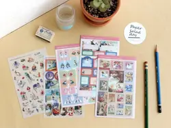 10 пакетов/lot корейские милые Alice сказка серии Многофункциональный стикер пакет DIY декоративные наклейки Канцтовары