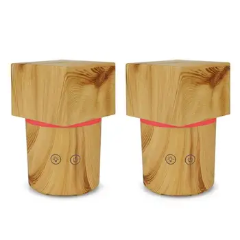 

200ml Bluetooth Speaker Essential Oil Diffuser Aromatherapy Wood Grain Ultrasonic Air Humidifier 7 Color Changing LED Lights