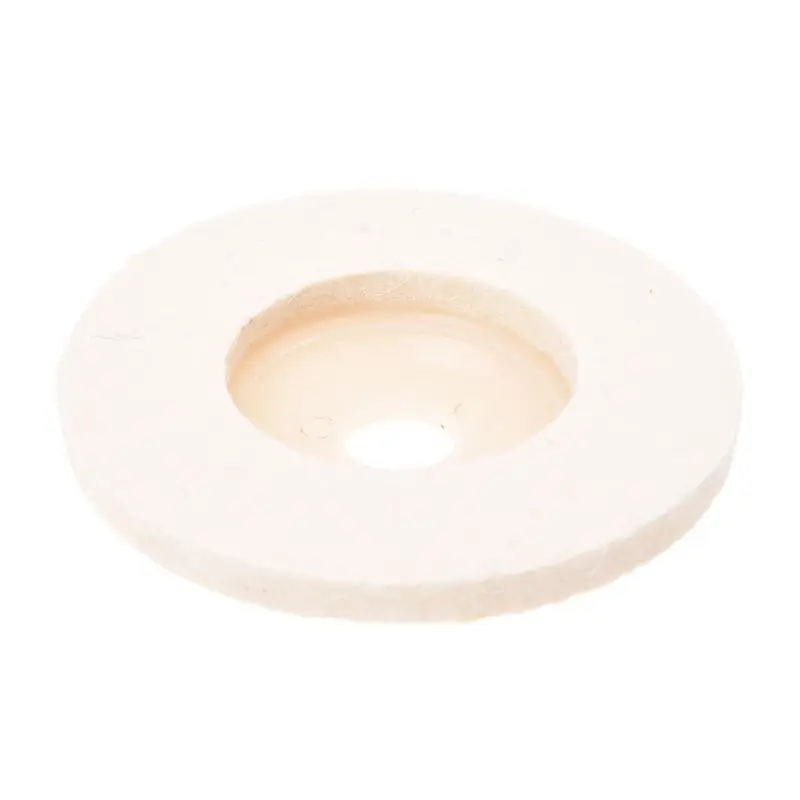 

5 Pcs Off White Wool Felt Polishing Disc Wheel Pad 100mm x 10mm x 16mm