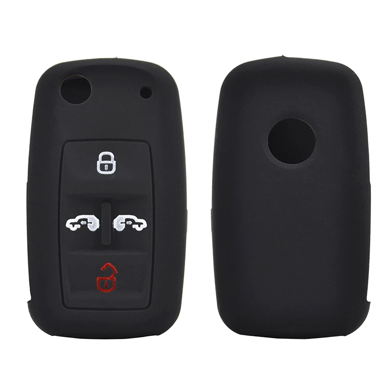 

AX For VW Multivan Sharan Caravelle Transporter Caddy For Seat Alhambra 4 Button Silicone Car Remote Key Fob Shell Cover Case