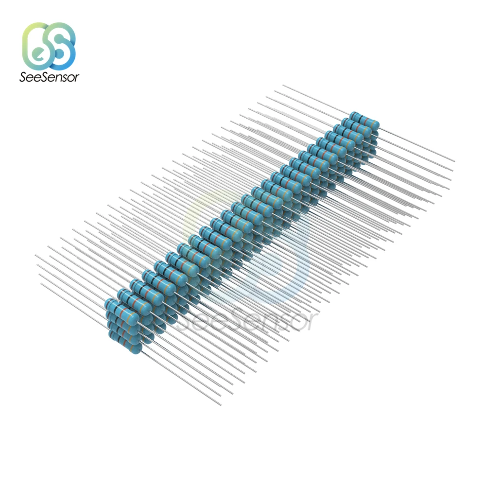 100 шт./лот угольный осажденный резистор 5% 1/2W 0,5 W 1R 10R 100R 220R 1K 2,2 K 4,7 K 10K 22K 47K 100K 220K 470K 1 МОм Ohm Сопротивление
