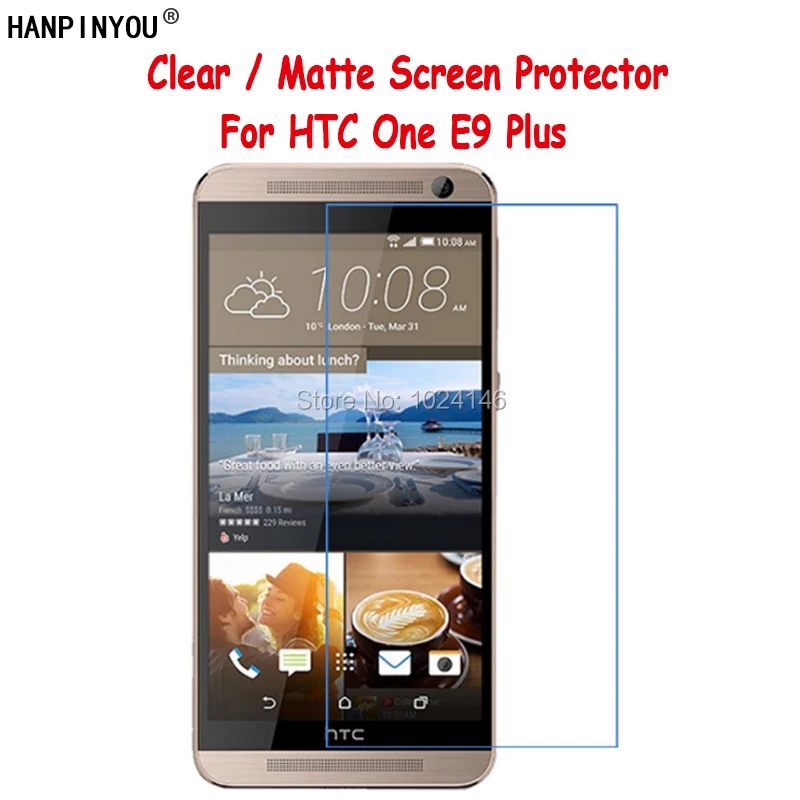 

New HD Clear / Anti-Glare Matte Screen Protector For HTC One E9 Plus E9+ 5.5 Inch Protective Film Guard With Cleaning Cloth
