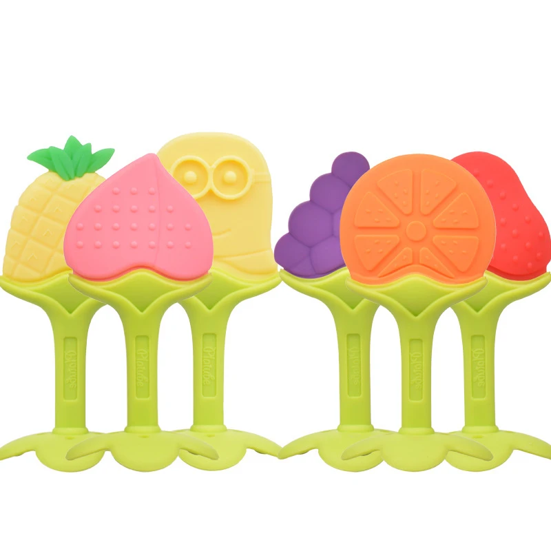 Sell Well Baby Teething Toys Food Grade Silicone Chew Teether Fruit