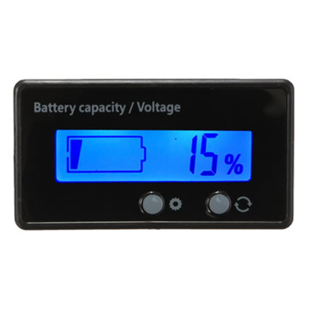 

Car Battery Capacity Tester LCD Display Indicator Voltage Meter Monitor Backlit Lithium Gauge Backlit Display Auto Accessories