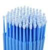 Blue 100 шт./лот, прочные Микро одноразовые аппликаторы для наращивания ресниц, индивидуальные аппликаторы для туши, кисть для ресниц для женщин, инструмент для макияжа - Handle Color: Blue