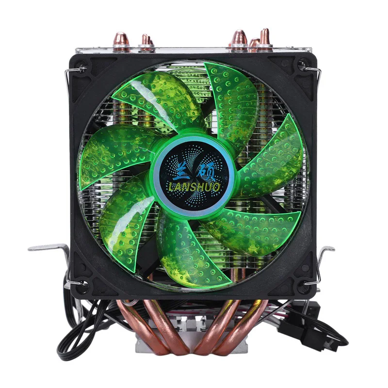 

LANSHUO 4 Heat Pipe 4 Wire With Light Three Fan Cpu Fan Radiator Cooler Heat Sink For Intel Lga 1155/1156/1366 Cooler Heat Sin