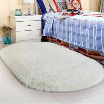 

Bedroom Bedside Mat Soft Silk Comfortable Living Room Large Carpet Sits Window Cushion Kids Room Foot Cushion Anti Slip Area Rug