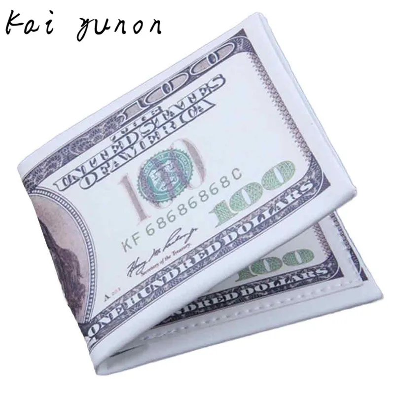 US Dollar Bill font b Wallet b font Brown Leather font b Wallet b font Bifold