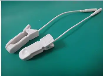 

200pcs=100pair Plug Hole 2.0mm to Ear clip Adapter Tieline Short Cables Electrode Wires for digital therapy machine