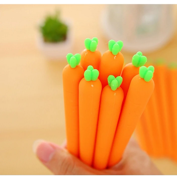 

30 Pcs Cute Super Sprouting Cartoon Carrot Neutral Pen Gel Korean Student Stationery 0.5MM Water Pen School Supplies