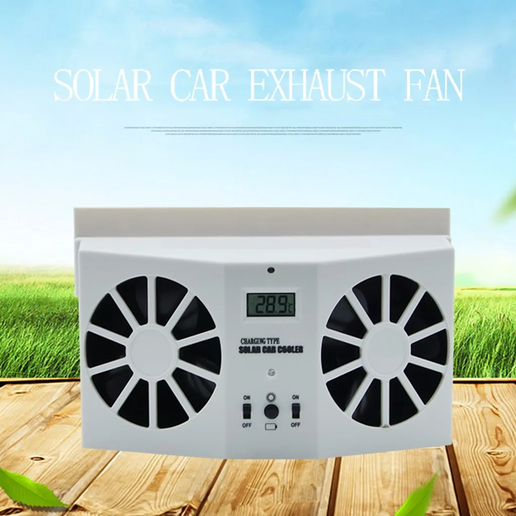 

Solar Powered Auto Car Window Air Vent Ventilator Mini Air Conditioner Cool Fan Help to eliminate pet and tobacco odors NEW 8Z