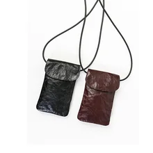 Мини-женская сумка из плиссированной кожи, маленькая квадратная сумка, мягкая кожаная сумка через плечо, оригинальная Ретро сумка для мобильного телефона, женская новая