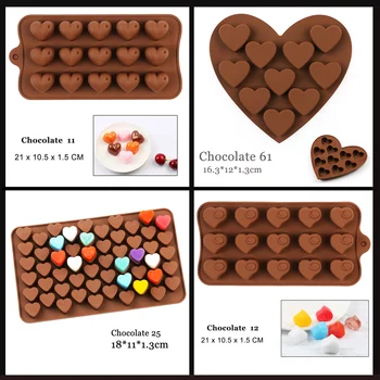 

10/15/25 Holes 3D Small Love Heart Silicone Cake Mold DIY Baking Jelly Candy Chocolate Soap Moulds Fondant Cake Decorating Tools