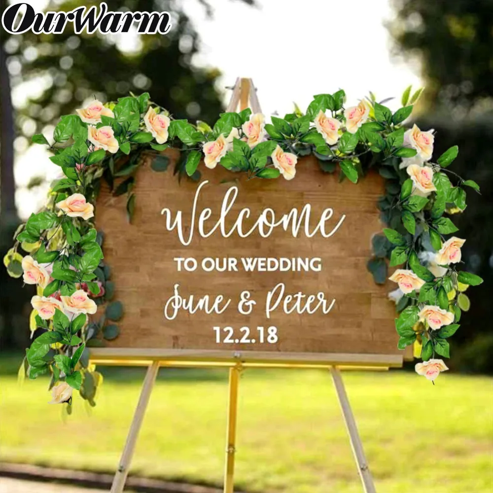 OurWarm 2.45M Silk Rose Flower Garland Artificial Flowers for Wedding Decoration Hanging Rose Vine Rattan Home Garden Arch Decor OurWarm 2.45M Silk Rose Flower Garland Artificial Flowers for Wedding Decoration Hanging Rose Vine Rattan Home Garden Arch Decor