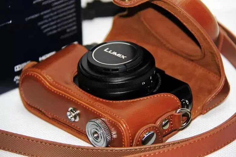 Кожаный чехол для камеры Panasonic Lumix сумка LX7 LX5 LX3 с плечевым ремнем в наличии на