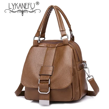 

LYKANEFU Multi-Function Bag Women's Shoulder Bags Vintage Style Women Leather Handbag Tote Purse Top Handles Handbags Designer