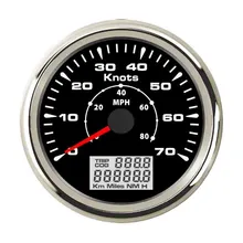 85 мм gps измеритель скорости цифровой ЖК-дисплей 70 узлов 80 км/ч измеритель скорости подходит для лодки автомобиля с 7 цветов подсветки