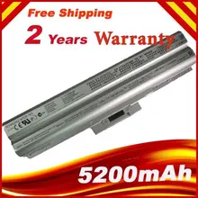 5200mAh Серебряный Аккумулятор для sony VGP-BPL13, VGP-BPS13, VGP-BPS13/B, VGP-BSP13/S, VGP-BPS13A/B, VGP-BPS13A/S