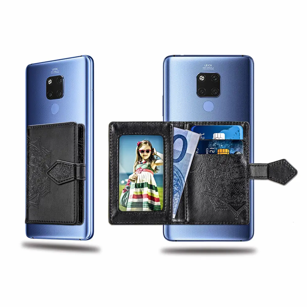 

Emboss Leather Card Sticker For iPhone X XR XS Max 8 7 6 6s Plus Card Holder For Samsung S10 S9 S8 A70 A50 Huawei P30 Pro Case