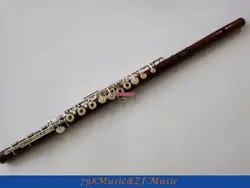 Звезда реки (SR) розового дерева флейта-B стопы-открытое отверстие-Разделение-E-смещение-G-посеребренные