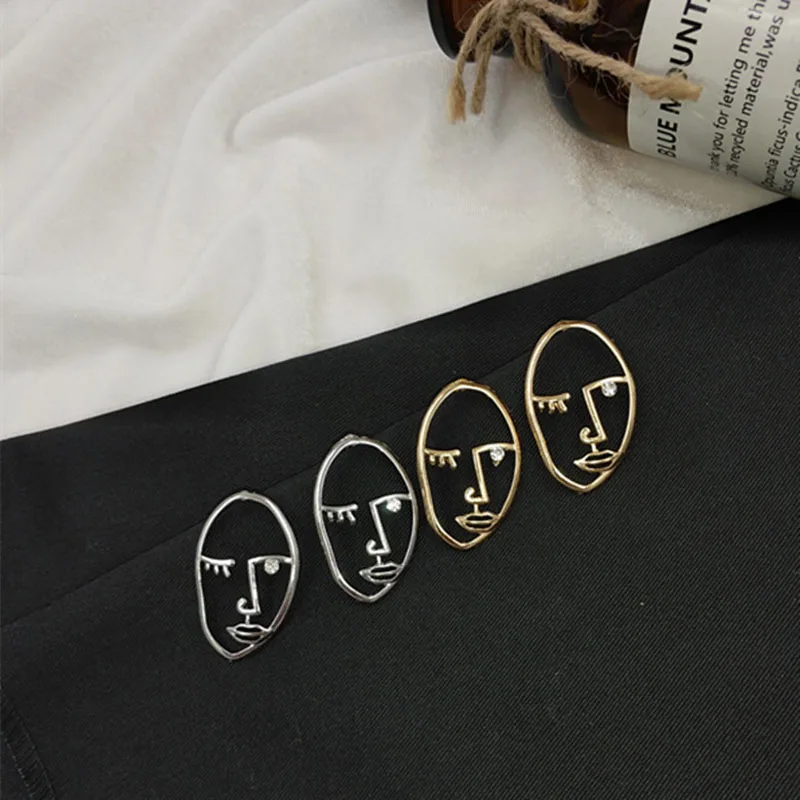 Серьги подвески женские длинные в форме Луны и лица|dangling earrings for women|dangle earringsfashion