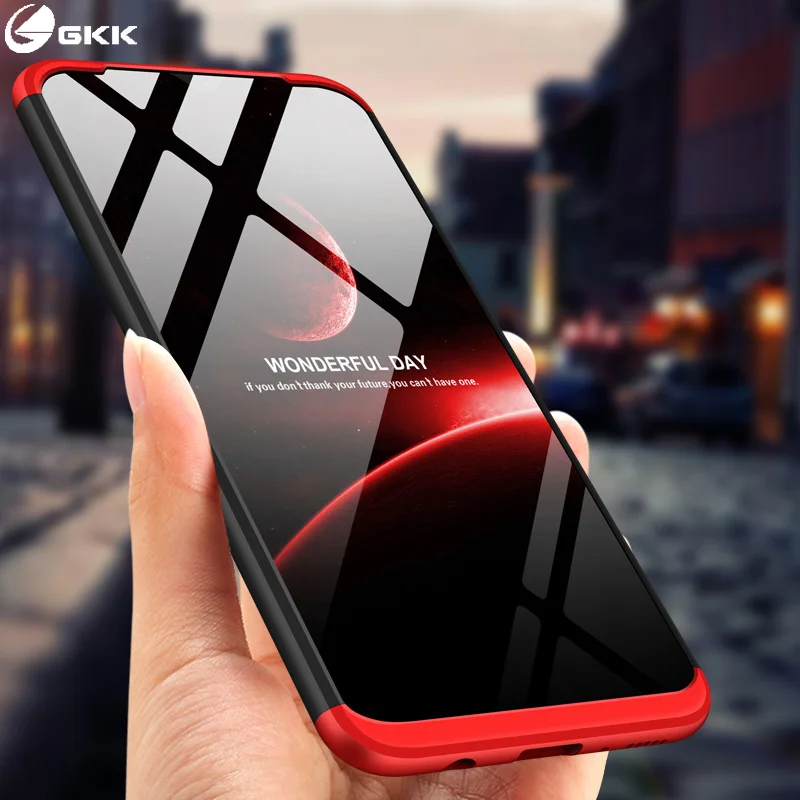 

GKK 3 in 1 Case for Samsung Galaxy M20 M10 M30 A10 A30 A50 A80 Case Matte anti-knock Protection Slim Cover Phone Accessories